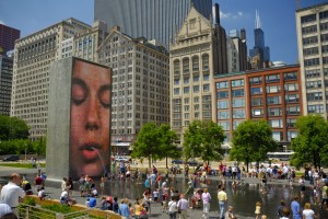 Crown Fountain in Millennium Park