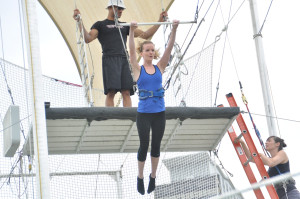 Hilary on trapeze